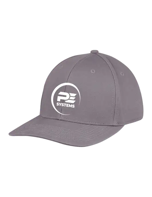 Premium Modern Structured Twill Charcoal Snapback Cap w/PE Systems Logo