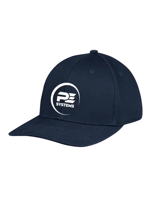 Premium Modern Structured Twill Navy Snapback Cap w/PE Systems Logo
