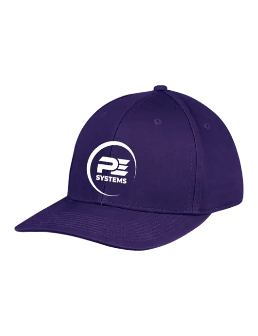 Premium Modern Structured Twill Purple Snapback Cap w/PE Systems Logo