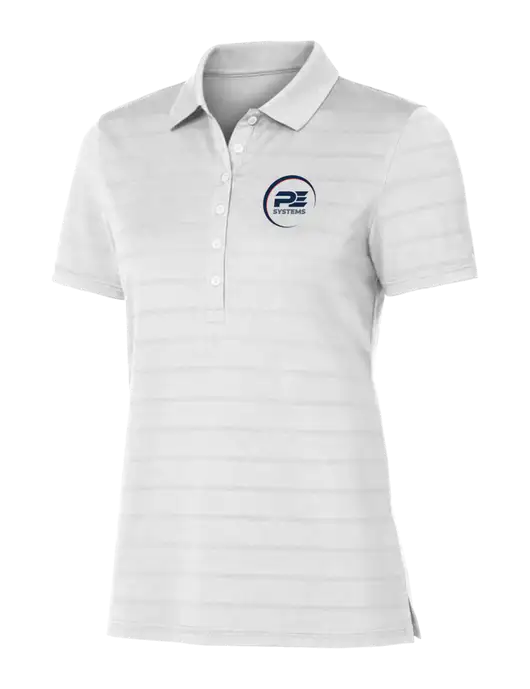 Callaway Womens Bright White Ventilated Polo w/PE Systems Logo