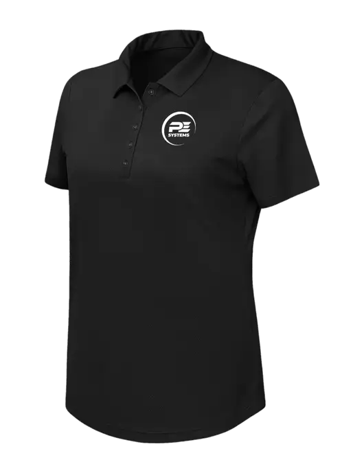Callaway Womens Birdseye Black Polo w/PE Systems Logo
