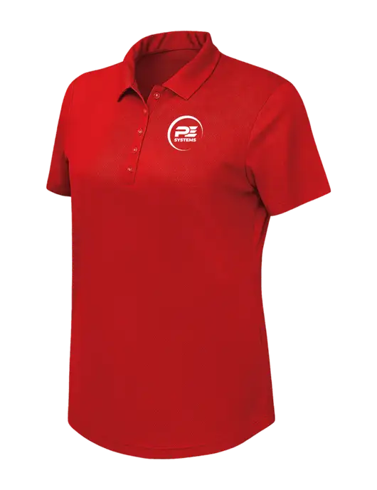 Callaway Womens Birdseye Red Polo w/PE Systems Logo