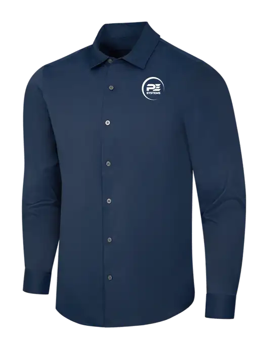 Navy City Stretch Shirt w/PE Systems Logo