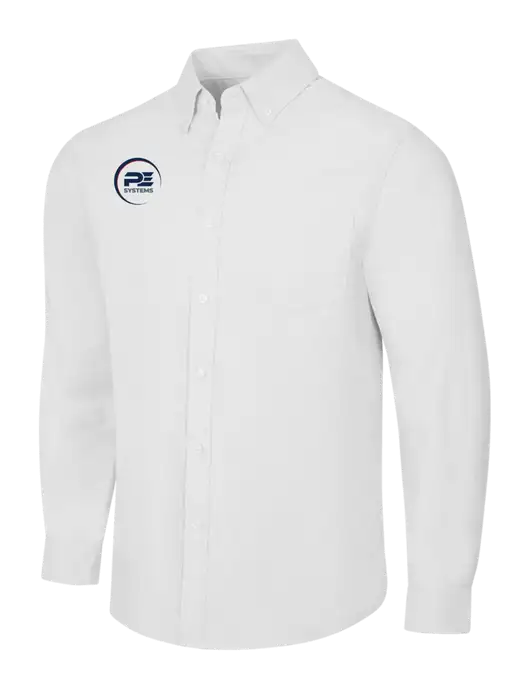 White SuperPro Oxford Shirt w/PE Systems Logo