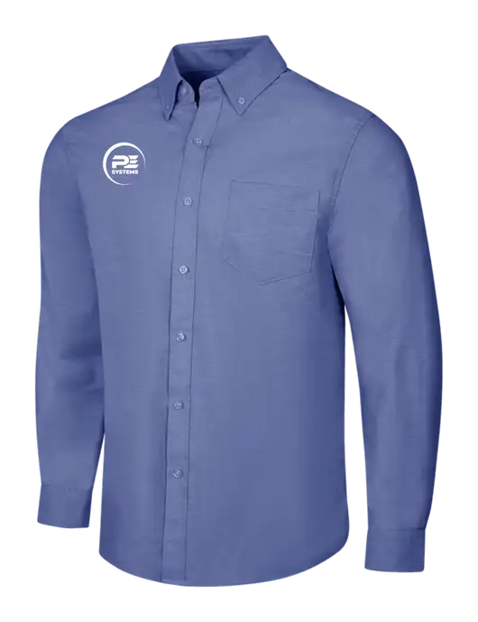 Navy SuperPro Oxford Shirt w/PE Systems Logo