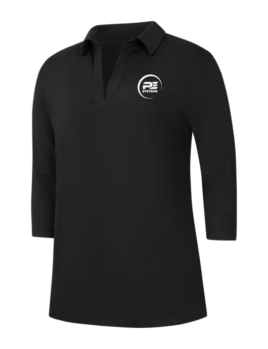 Womens Black Luxe Knit Tunic w/PE Systems Logo