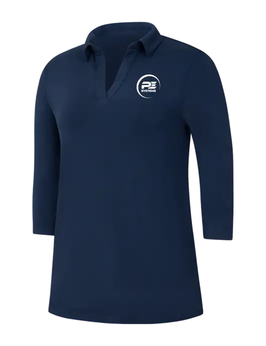 Navy Womens Luxe Knit Tunic w/PE Systems Logo