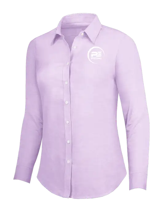 Soft Purple Womens SuperPro Oxford Shirt w/PE Systems Logo