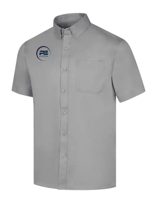 Short Sleeve Light Grey Superpro React Twill Shirt w/PE Systems Logo