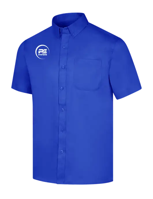 Short Sleeve Dark Royal Superpro React Twill Shirt w/PE Systems Logo