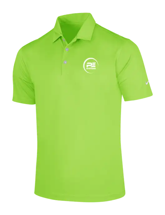 NIKE Light Kelly Green Dri-Fit Vertical Mesh Polo w/PE Systems Logo