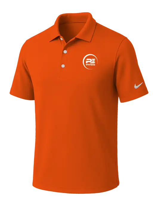 NIKE Orange Dri-Fit Micro Pique Polo w/PE Systems Logo