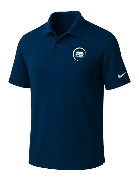 NIKE Navy Dri-Fit Micro Pique Polo w/PE Systems Logo