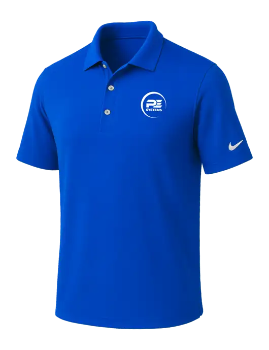 NIKE Royal Dri-Fit Micro Pique Polo w/PE Systems Logo