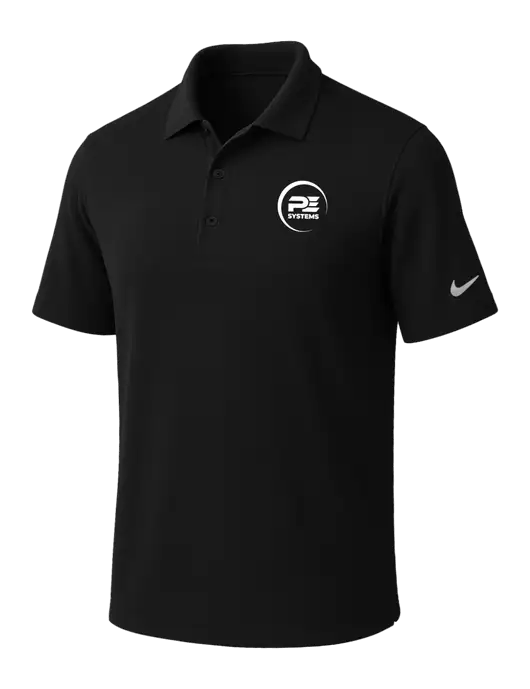 NIKE Black Dri-Fit Micro Pique Polo w/PE Systems Logo