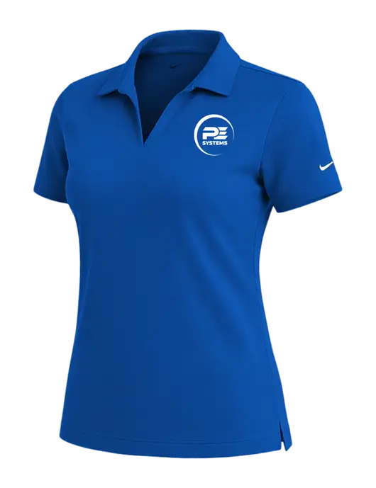 NIKE Royal Womens Dri-Fit Micro Pique Polo w/PE Systems Logo