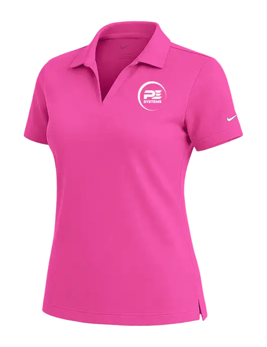 NIKE Fuchsia Womens Dri-Fit Micro Pique Polo w/PE Systems Logo