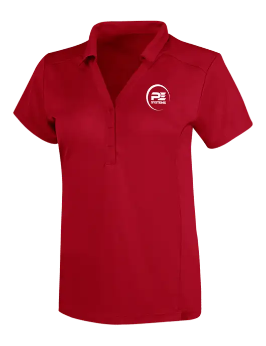 OGIO Red Womens Framework Polo w/PE Systems Logo