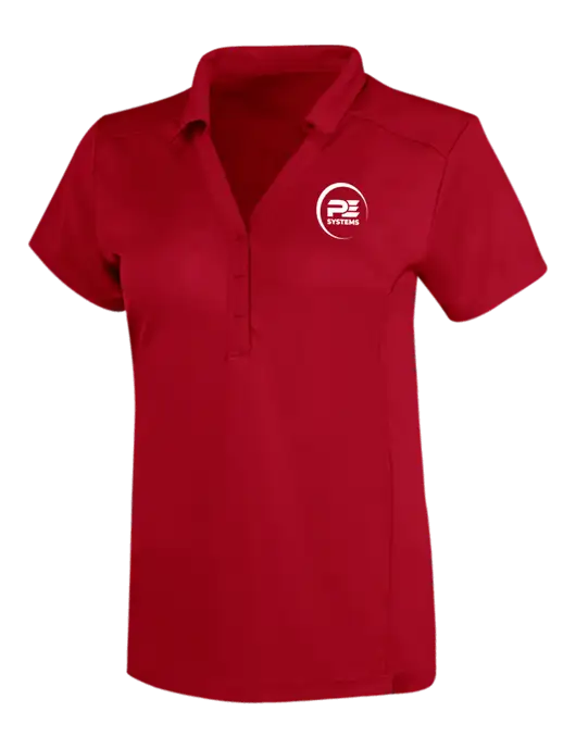 OGIO Red Womens Framework Polo w/PE Systems Logo