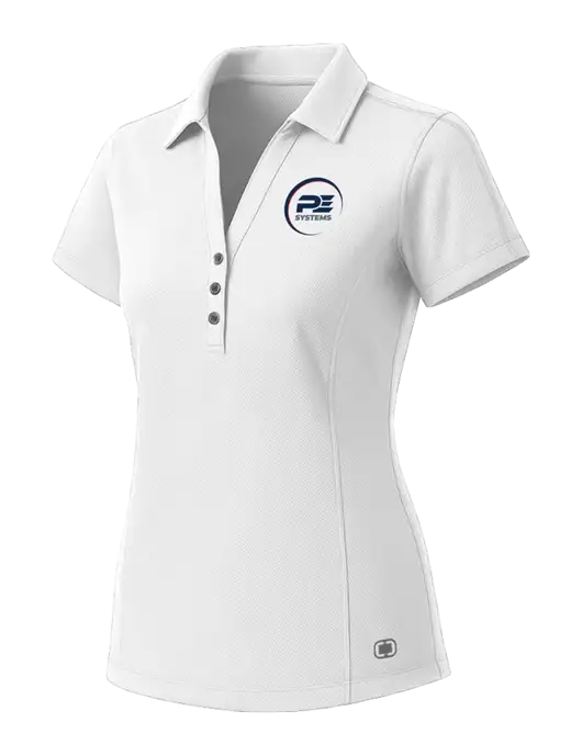 OGIO Womens White ONYX Polo w/PE Systems Logo