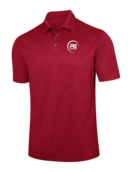 Red Performance Fine Jacquard Polo w/PE Systems Logo