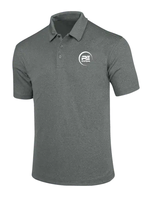 Charcoal Trace Heather Polo w/PE Systems Logo