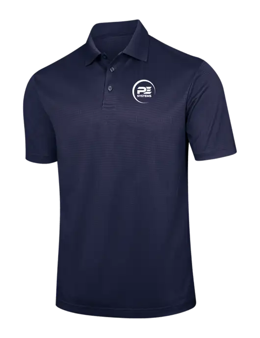 Navy Performance Fine Jacquard Polo w/PE Systems Logo