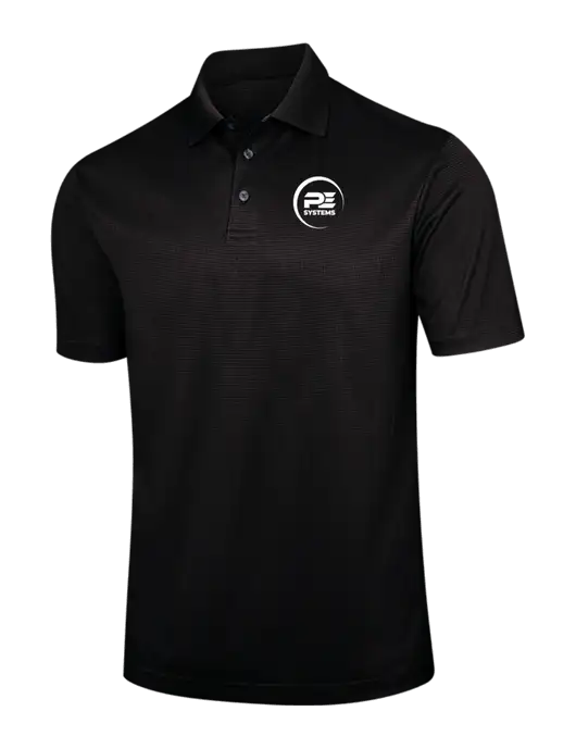 Black Performance Fine Jacquard Polo w/PE Systems Logo