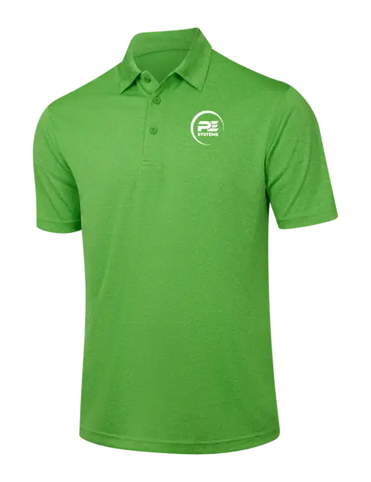 Kelly Green Heather Contender Polo w/PE Systems Logo