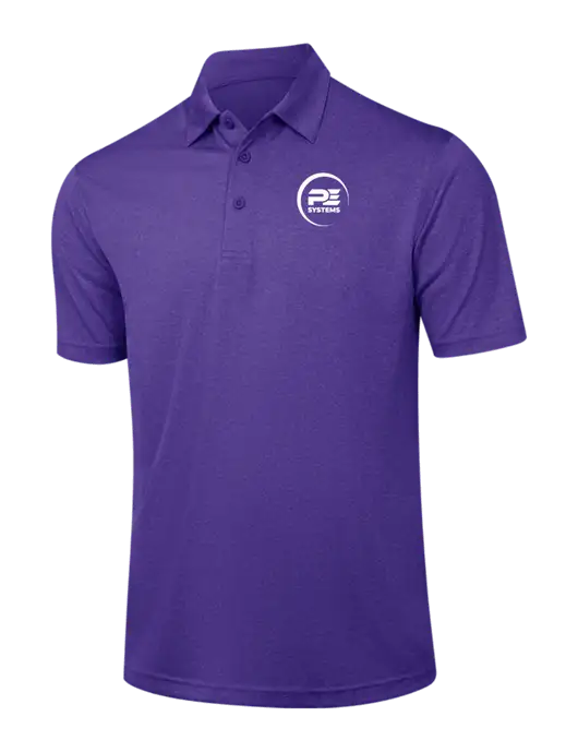 Purple Heather Contender Polo w/PE Systems Logo
