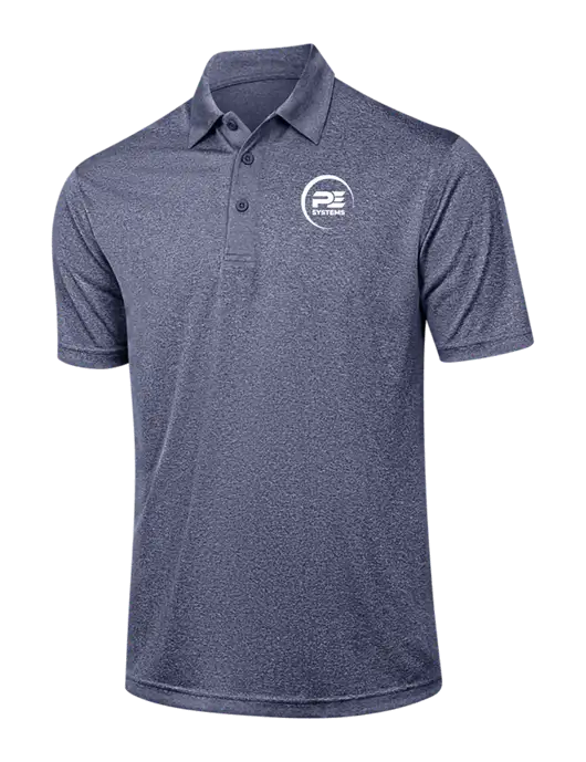 Navy Heather Contender Polo w/PE Systems Logo