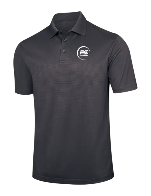 Dark Grey Performance Fine Jacquard Polo w/PE Systems Logo