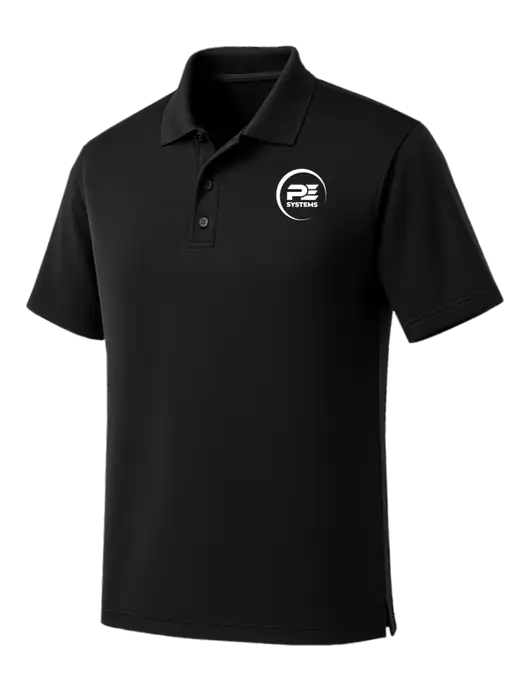 Black Dry Zone UV Micro Mesh Polo w/PE Systems Logo