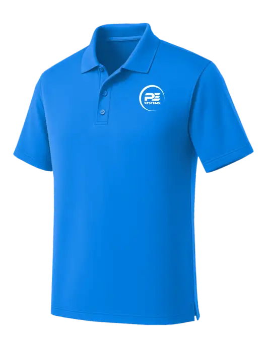Light Royal Blue Dry Zone UV Micro Mesh Polo w/PE Systems Logo