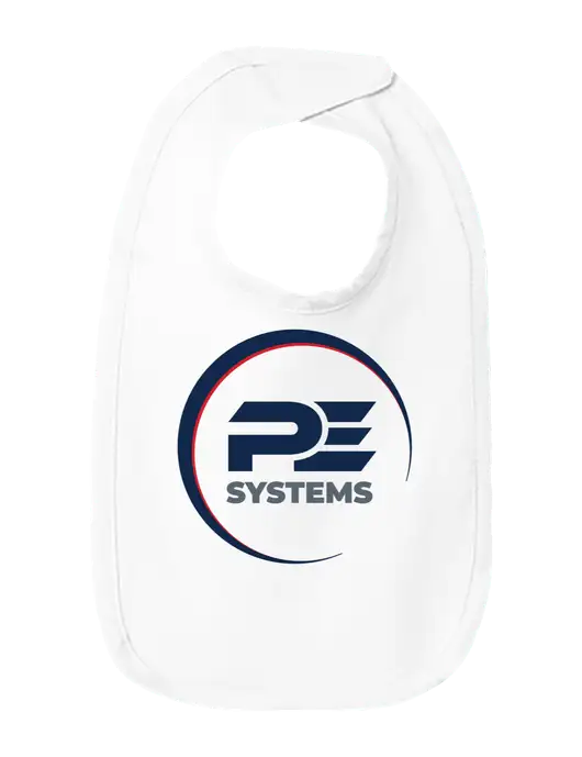 Rabbit Skins White Infant Premium Jersey Bib w/PE Systems Logo