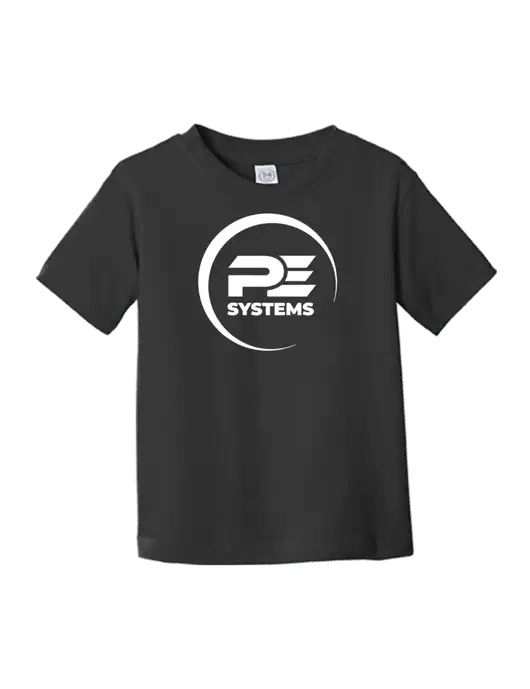 Rabbit Skins Black Toddler Fine Jersey Tee w/PE Systems Logo