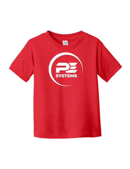 Rabbit Skins Red Toddler Fine Jersey Tee w/PE Systems Logo