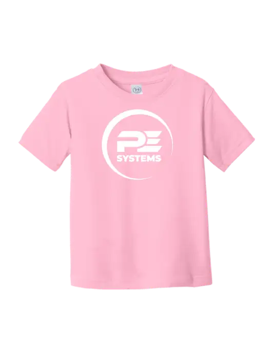 Rabbit Skins Pink Toddler Fine Jersey Tee w/PE Systems Logo