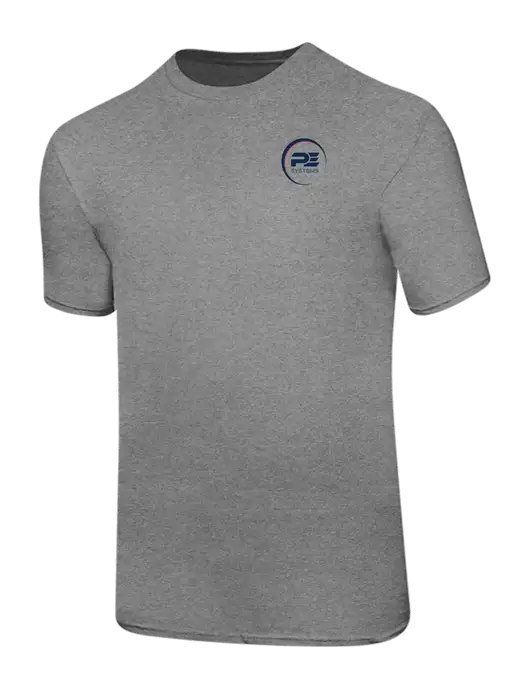 Ring Spun Light Heather Grey 4.5 oz T-Shirt w/PE Systems Logo