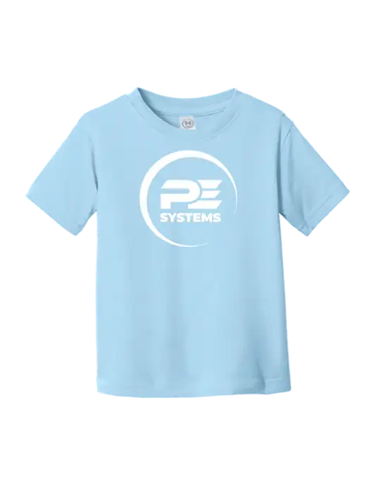 Rabbit Skins Light Blue Toddler Fine Jersey Tee w/PE Systems Logo