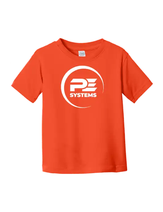 Rabbit Skins Orange Toddler Fine Jersey Tee w/PE Systems Logo