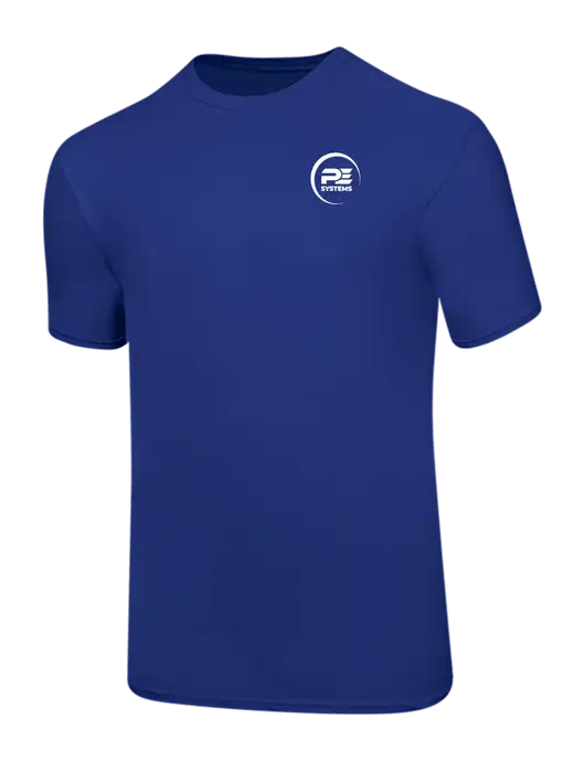 Ring Spun Royal 4.5 oz T-Shirt w/PE Systems Logo