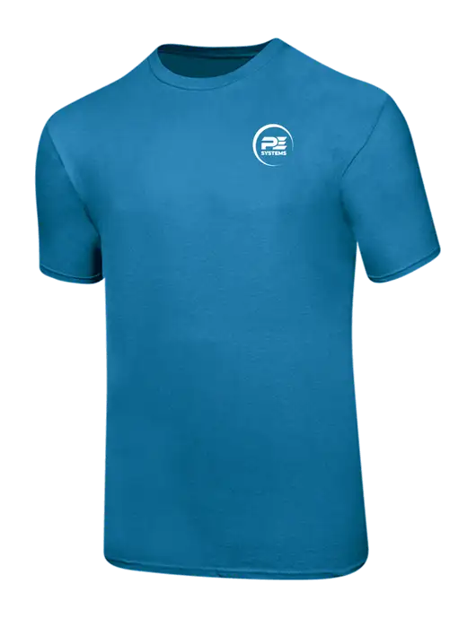 Ring Spun Sapphire 4.5 oz T-Shirt w/PE Systems Logo
