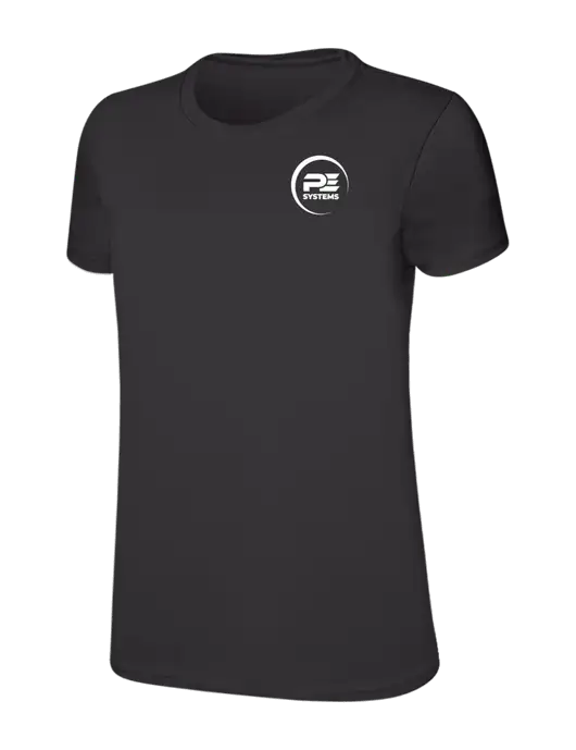 Womens Ring Spun Charcoal 4.5 oz T-Shirt w/PE Systems Logo