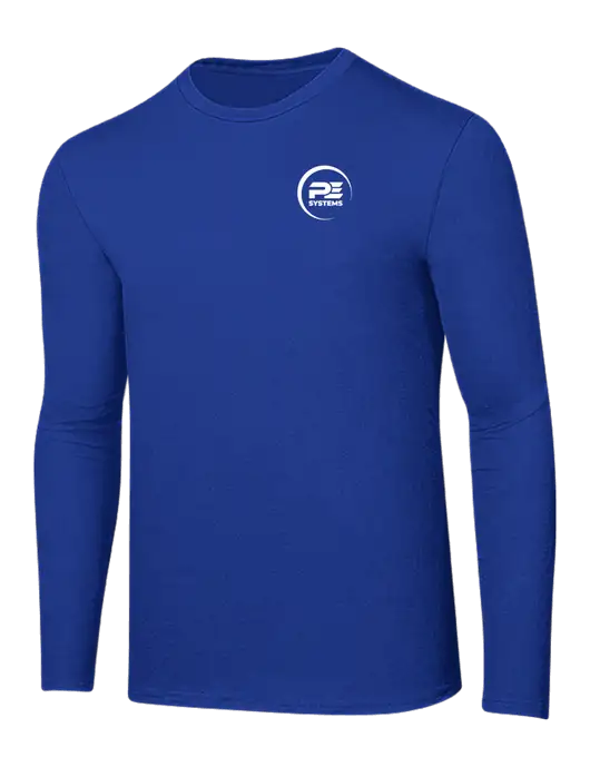 Ring Spun True Royal 4.5 oz Long Sleeve T-Shirt w/PE Systems Logo