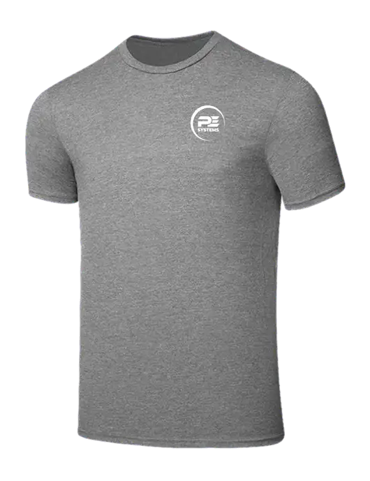 Seriously Soft Grey Frost T-Shirt w/PE Systems Logo