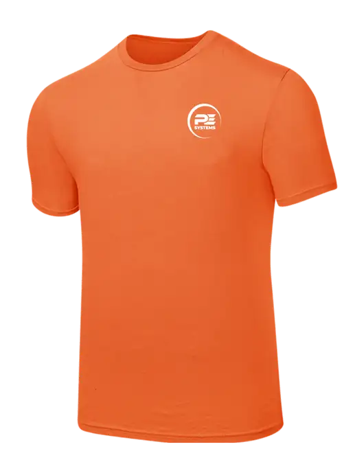 Seriously Soft Orange T-Shirt w/PE Systems Logo