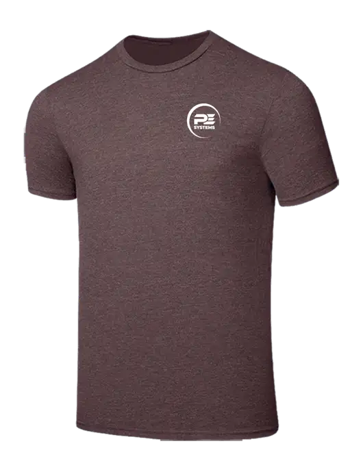 Seriously Soft Heathered Brown T-Shirt w/PE Systems Logo