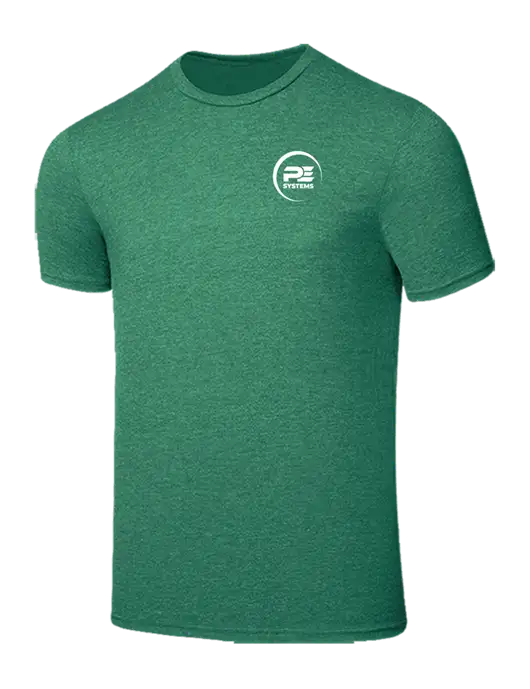 Seriously Soft Heathered Kelly Green T-Shirt w/PE Systems Logo