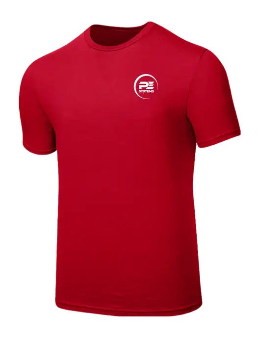 Seriously Soft Red T-Shirt w/PE Systems Logo